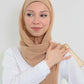 Hijab - Instant Chiffon with full coverage underscarf - Camel Beige