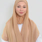 Hijab - Instant Chiffon with full coverage underscarf - Camel Beige