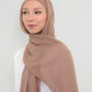 Hijab - Instant Chiffon with full coverage underscarf - Hazel Brown