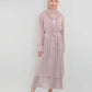 Chiffon open Abaya set - Nude Beige
