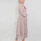 Chiffon open Abaya set - Nude Beige