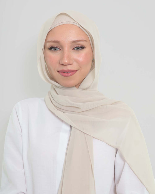 Hijab - The Daily Chiffon - Pearl White