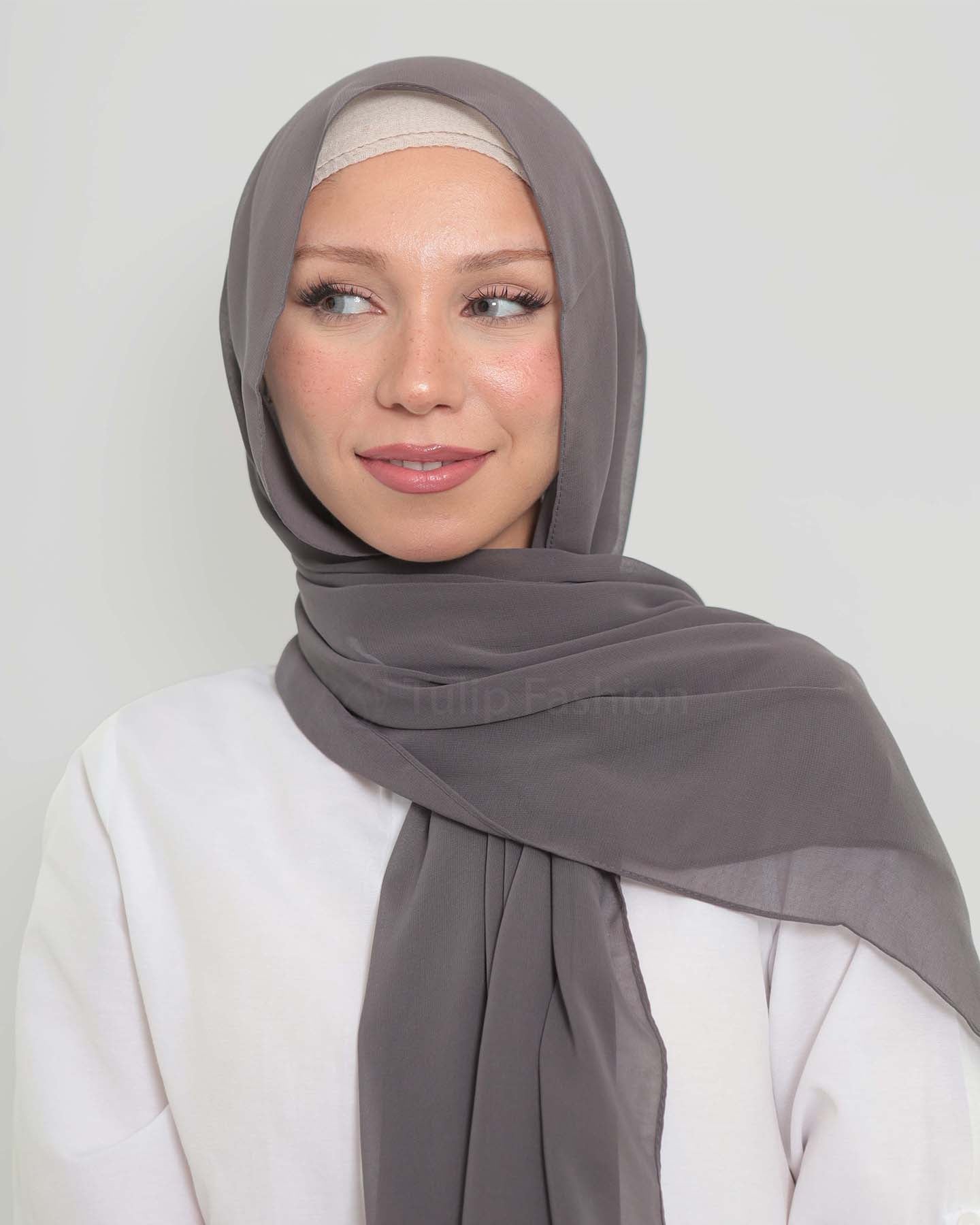 Hijab - The Daily Chiffon - Dark Gray