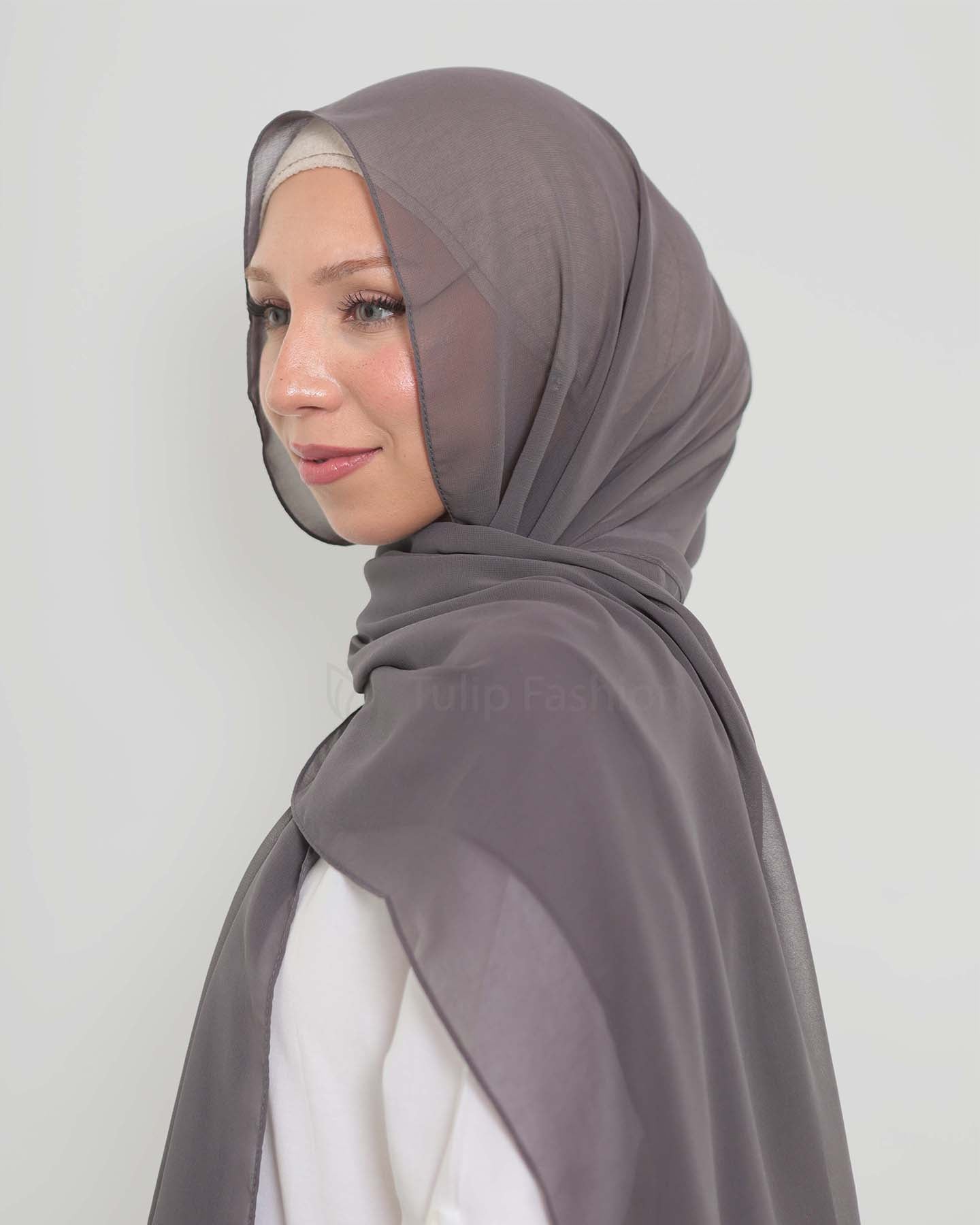 Hijab - The Daily Chiffon - Dark Gray