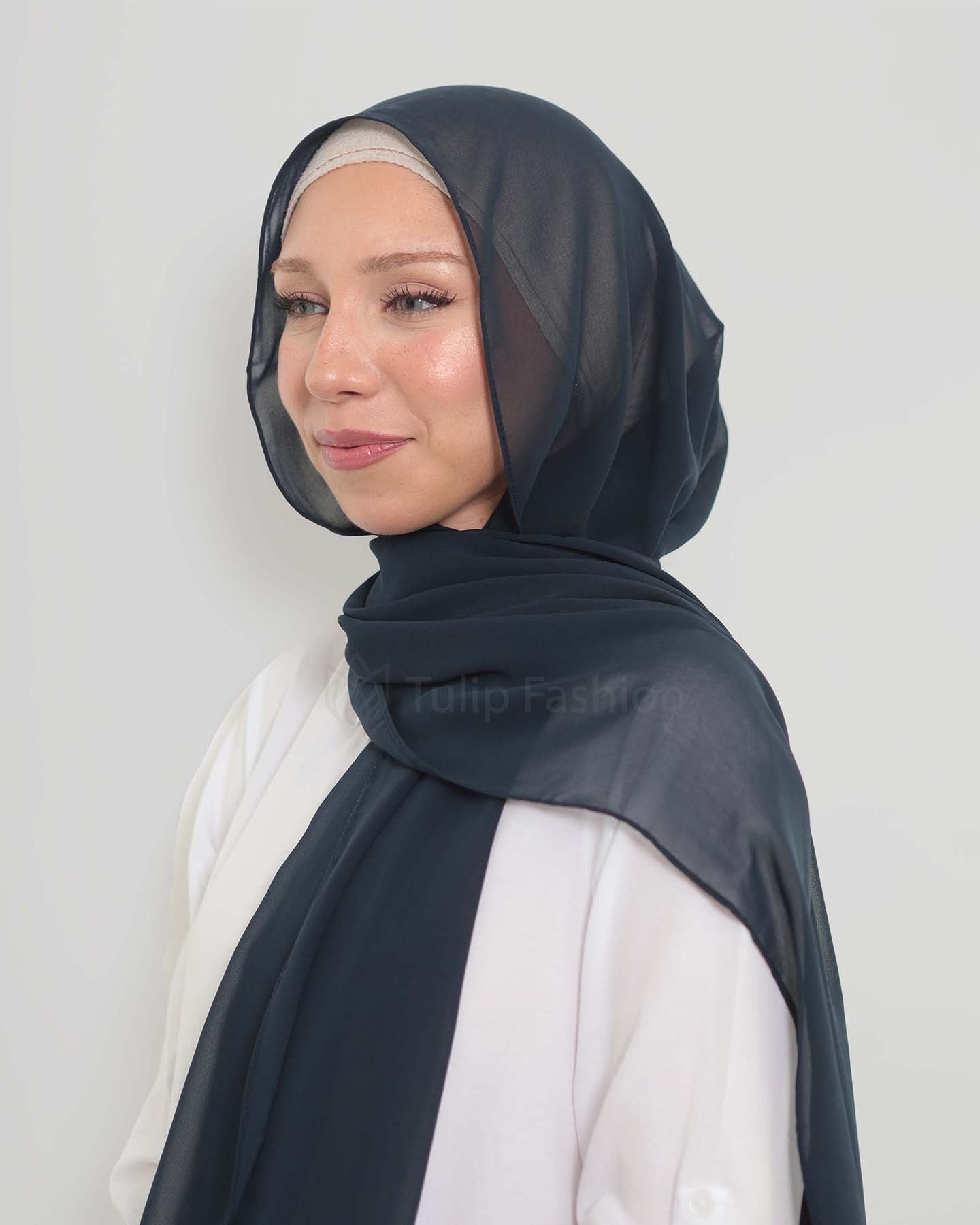 Hijab - The Daily Chiffon - Midnight Blue