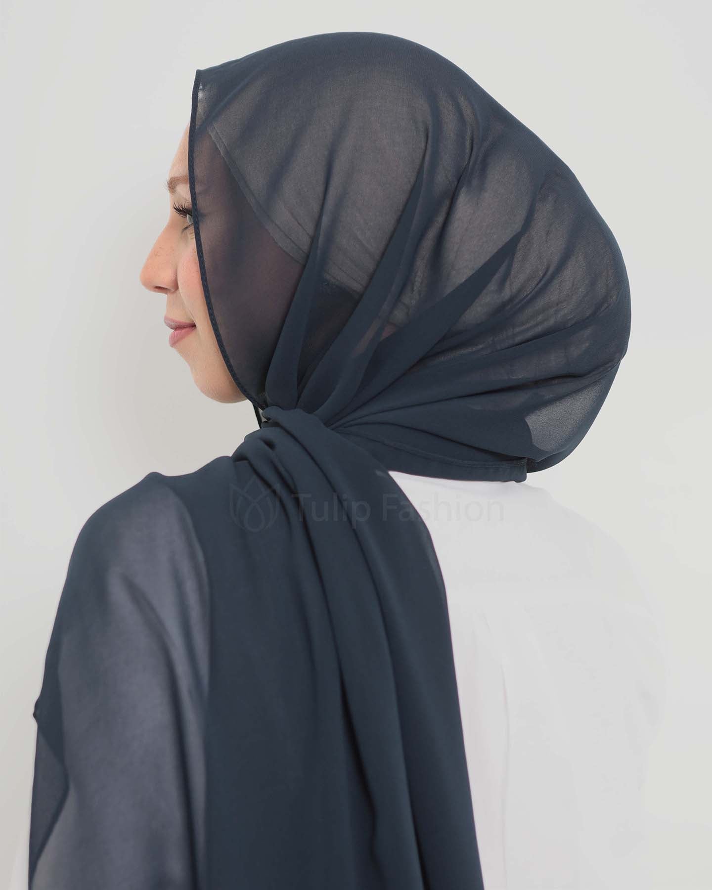 Hijab - The Daily Chiffon - Midnight Blue