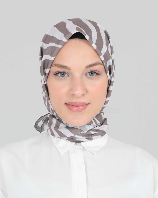 Hijab - Square Zebra - taupe