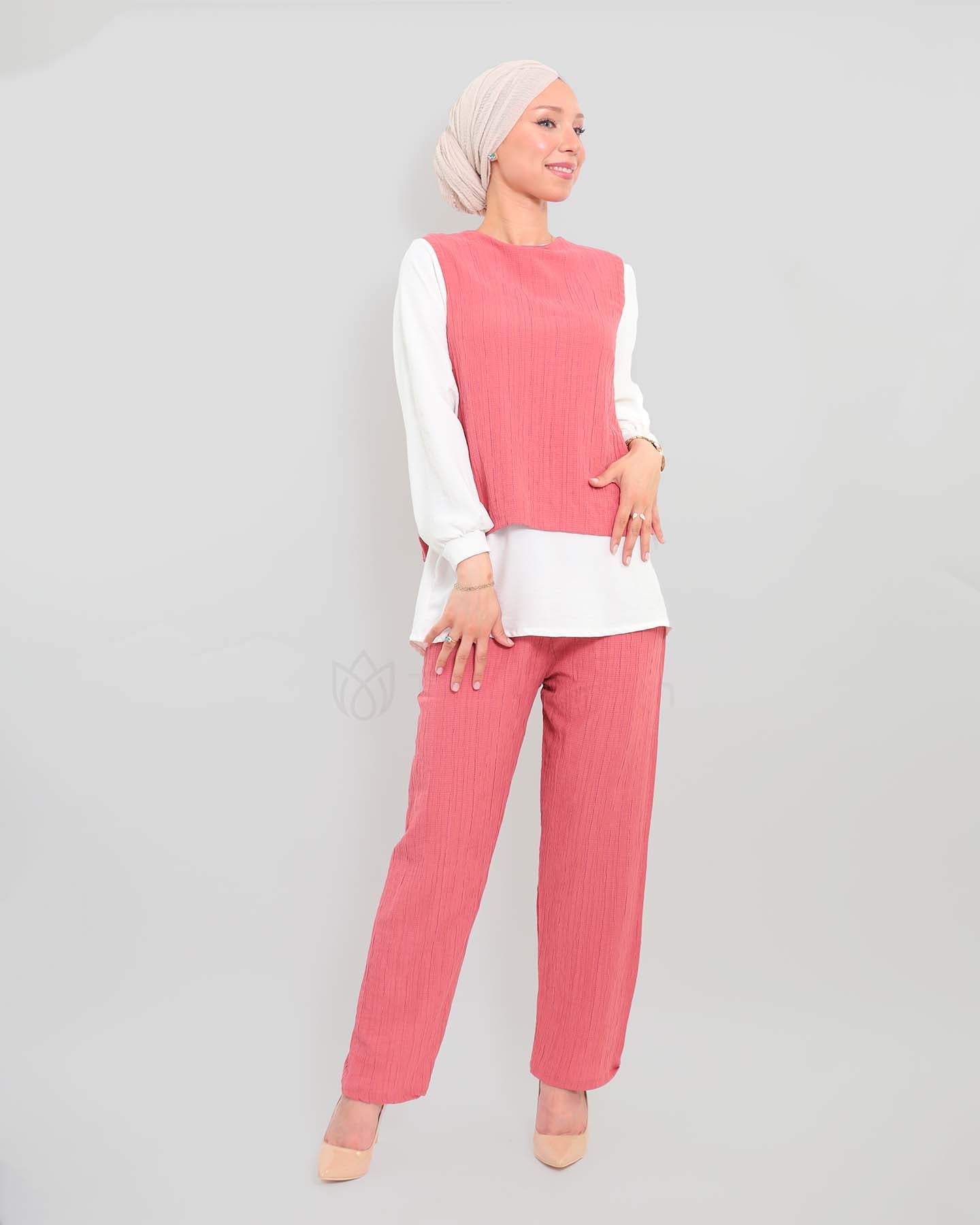 Tunic set with pants - Pink