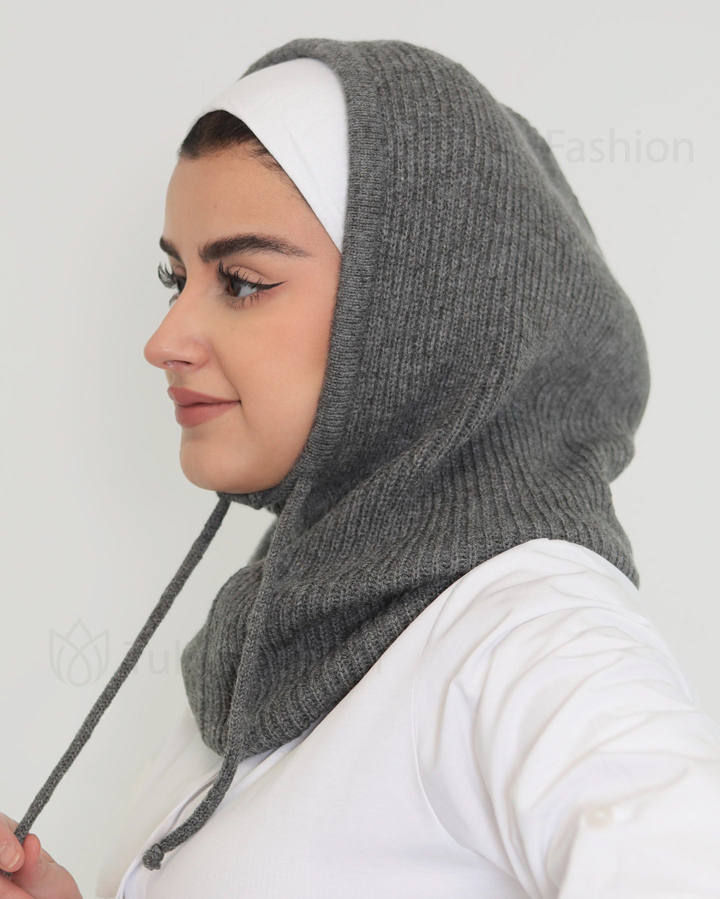 Al Amira Hat with tie - Gray