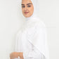 Hijab - Bamboo Ribbed Jersey - White