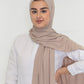 Hijab - Bamboo Ribbed Jersey - Taupe