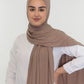 Hijab - Bamboo Ribbed Jersey - Brown