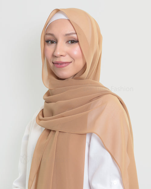 Hijab - The Daily Chiffon - Cacao Brown