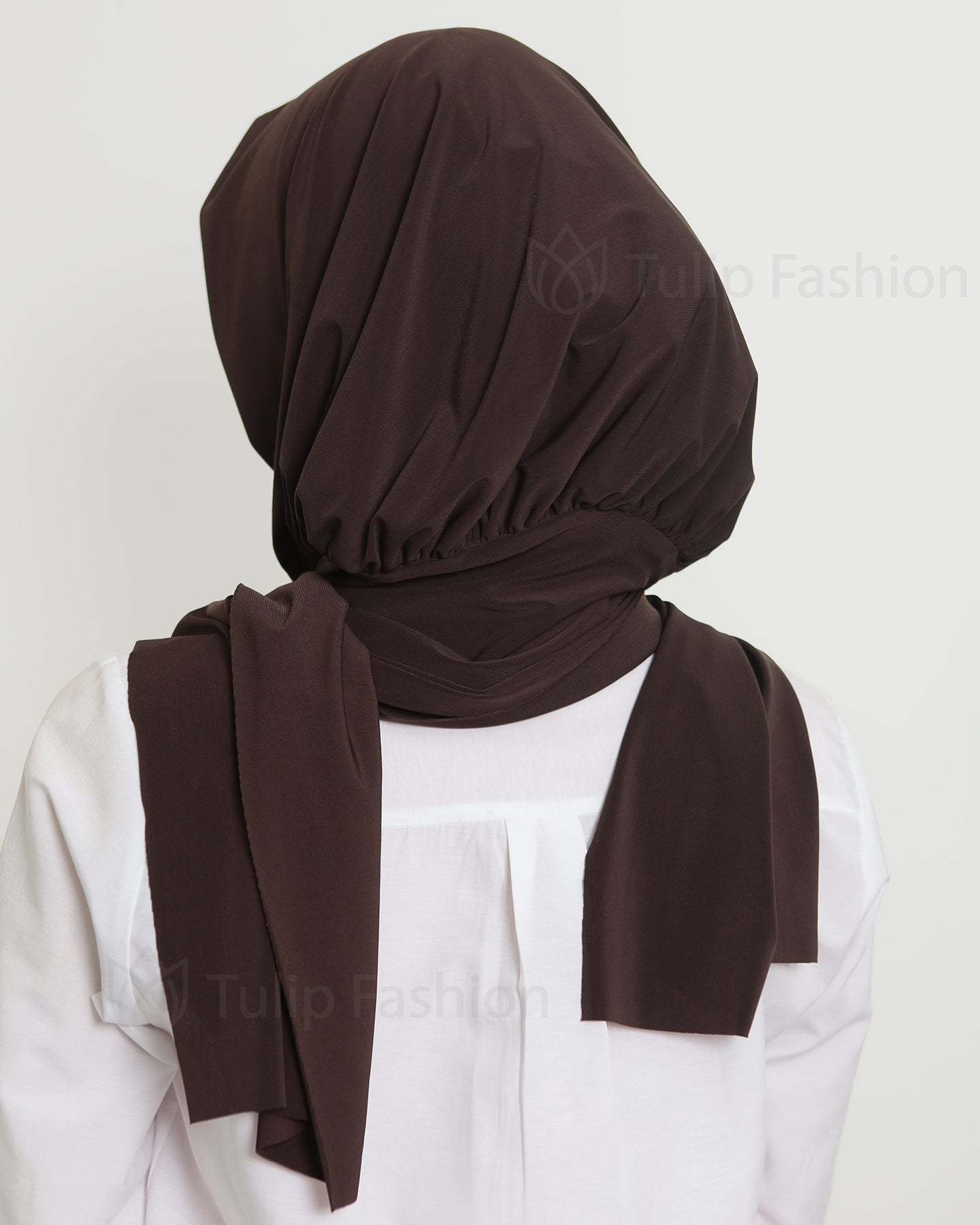 Hijab - Instant Lycra - Dark Brown