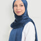 Hijab - Metallic Satin - Navy Blue