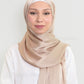 Hijab - Metallic Satin - Nude Beige