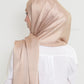 Hijab - Metallic Satin - Nude Beige