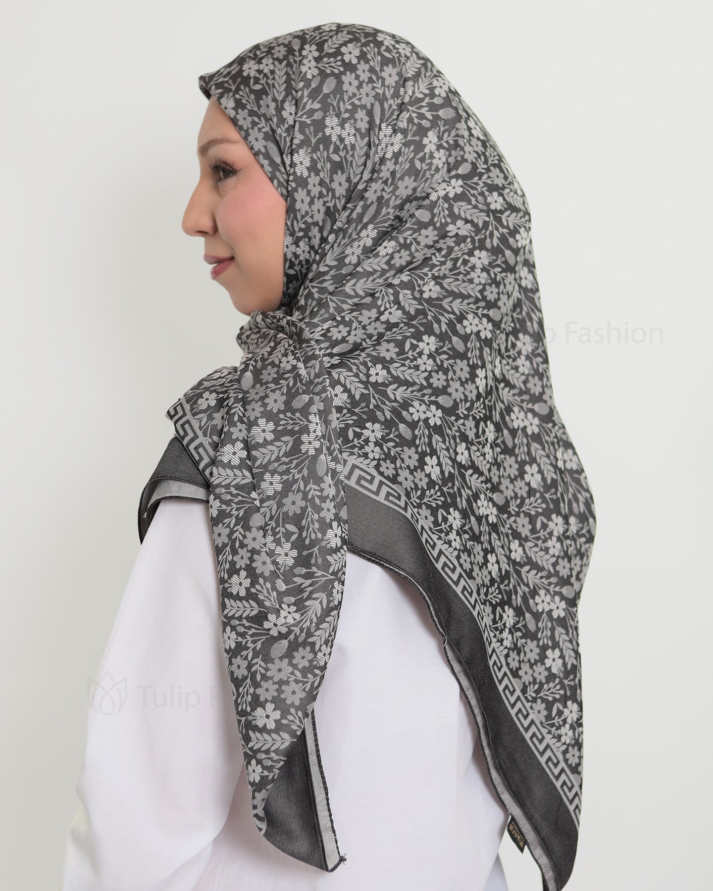 Hijab - Square Viskon 120 cm - Black