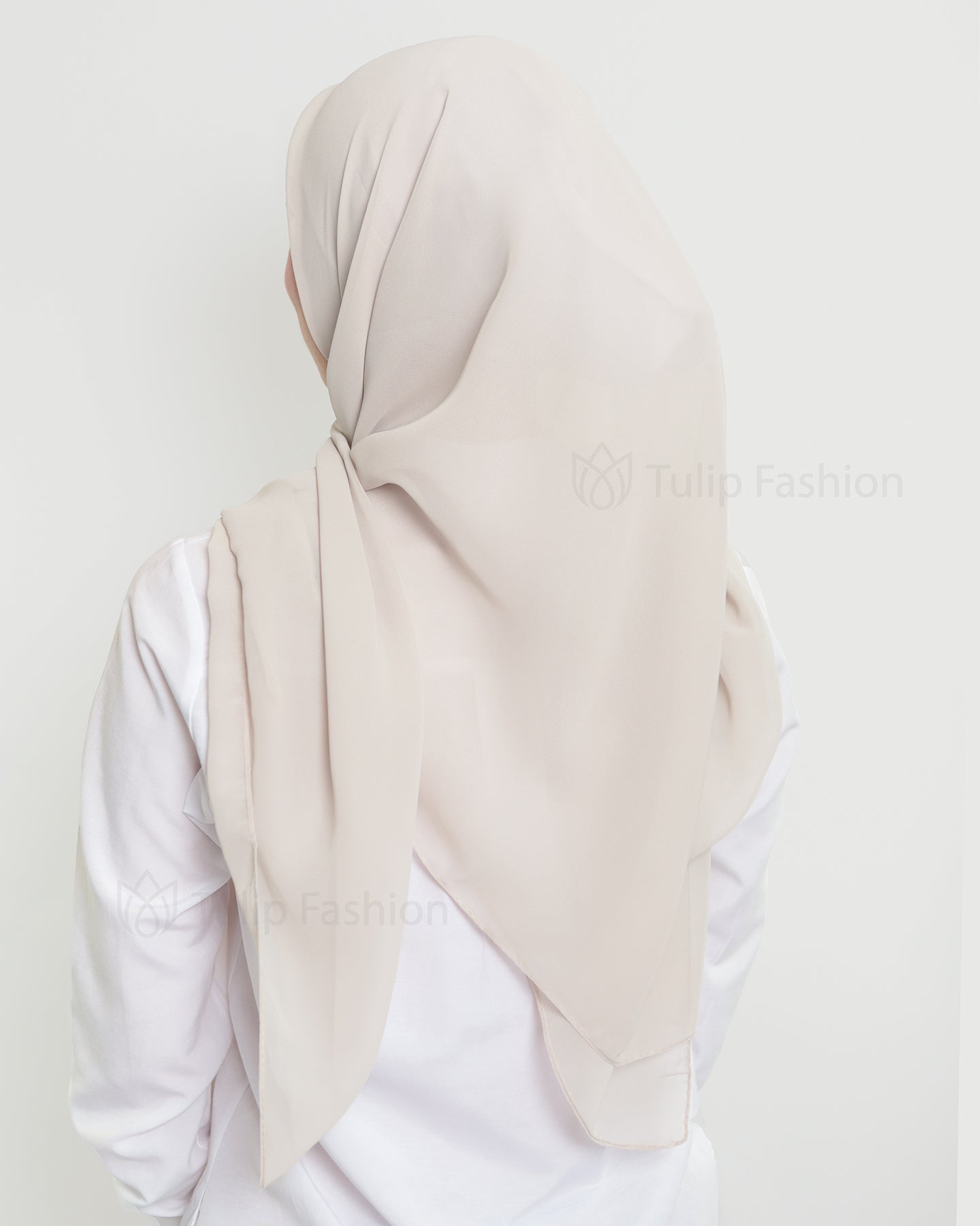 Hijab - Square Chiffon 120cm - Pearl White