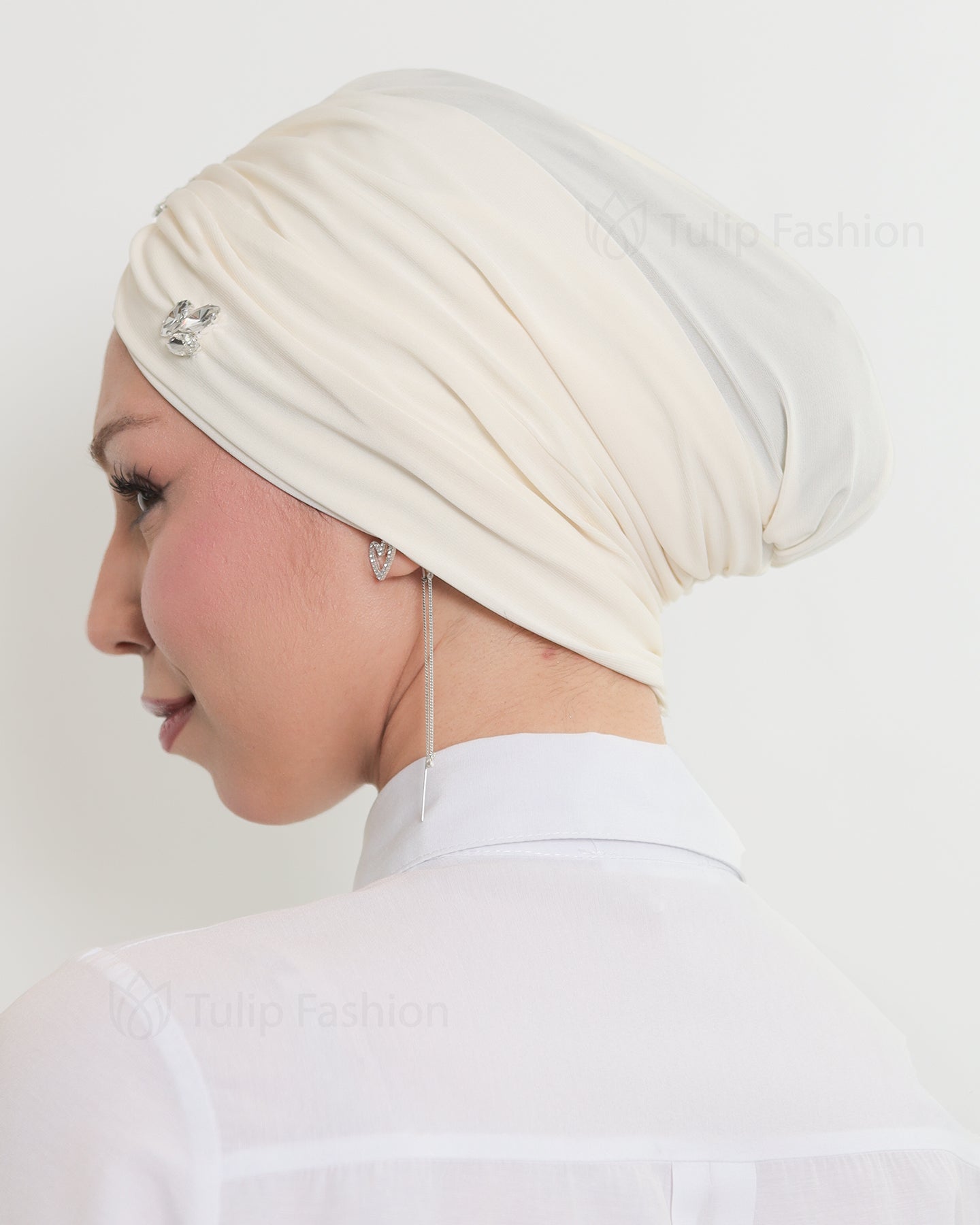 Turban - Jade - Off-White