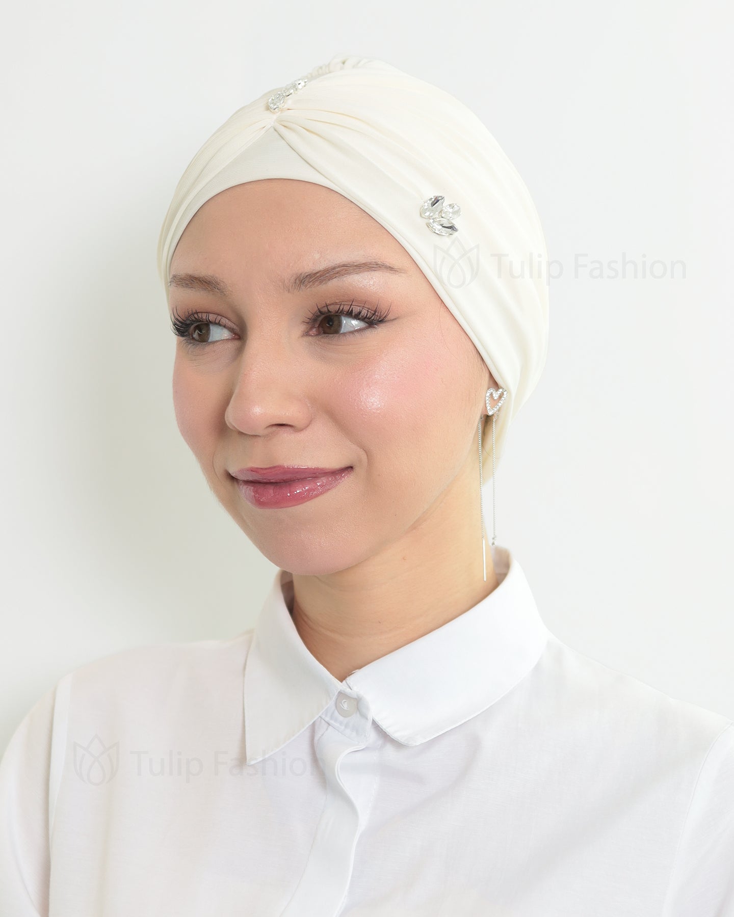 Turban - Jade - Off-White