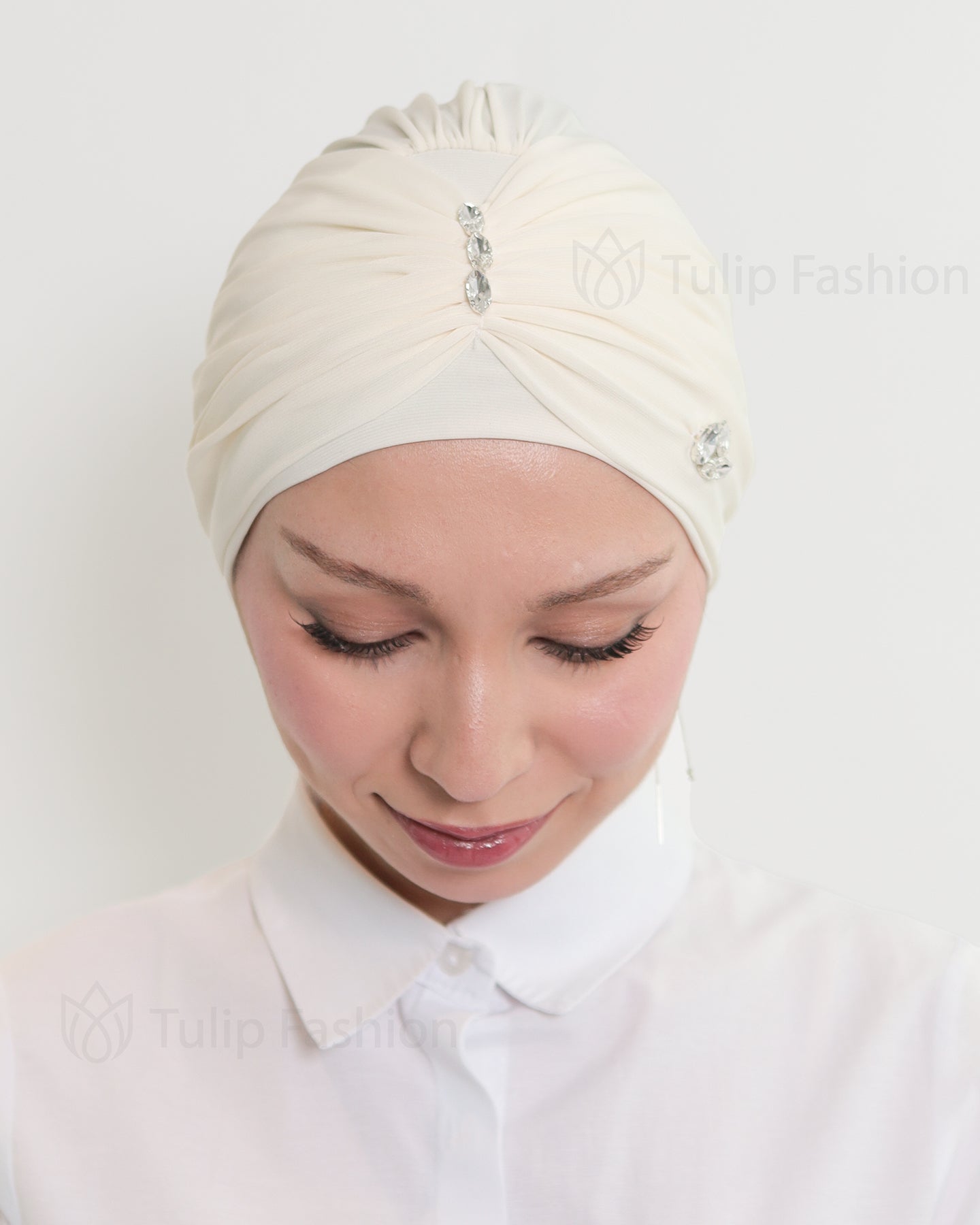 Turban - Jade - Off-White