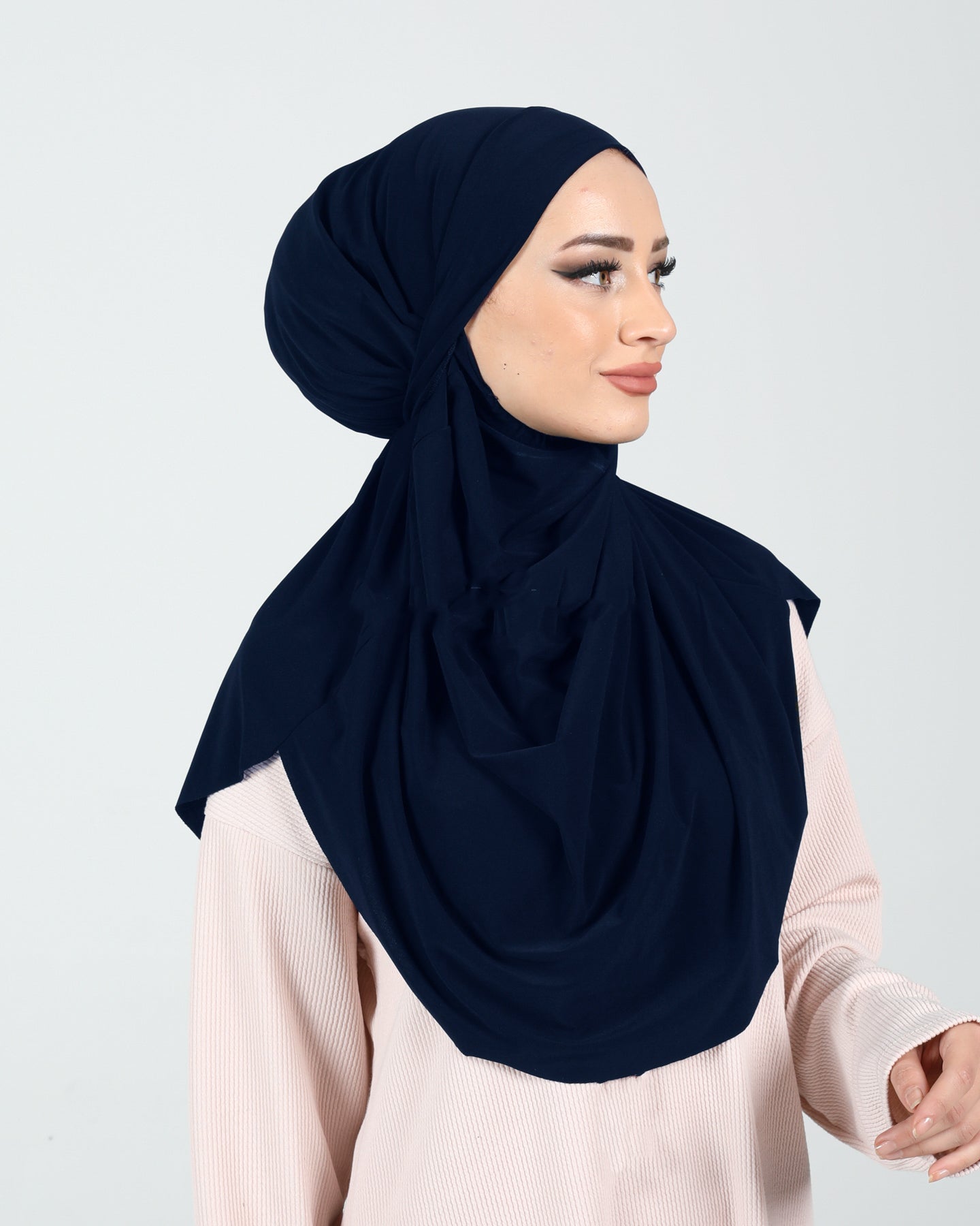 Hijab - Instant lycra with band - Midnight Blue