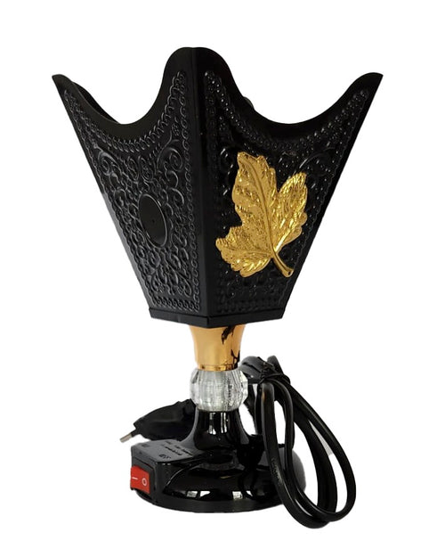 Electrical bakhoor Burner - Leaf - Black