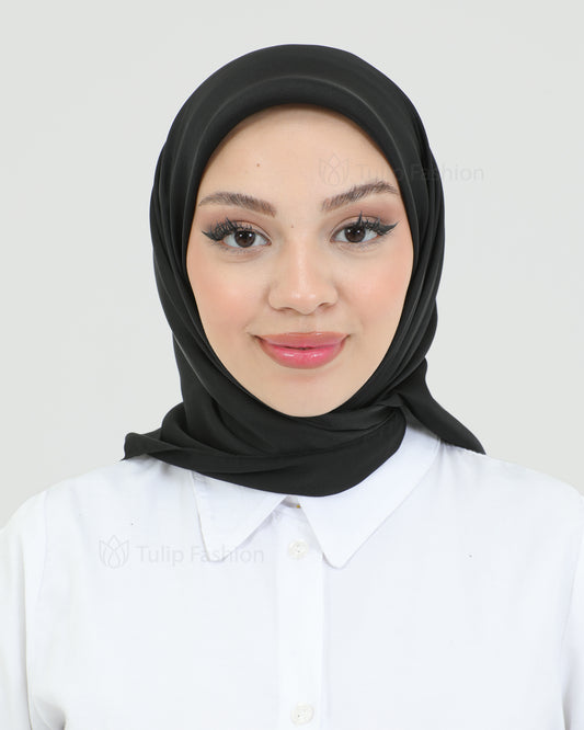 Hijab - Square Satin 95 cm - Black
