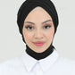 Turban with shawl - Tulia - Black