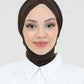 Turban with shawl - Tulia - Dark Brown
