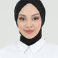 Turban with shawl - Tulin - Black