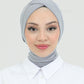 Turban with shawl - Tulin - Gray