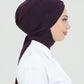 Turban with shawl - Tulin - Dark Purple