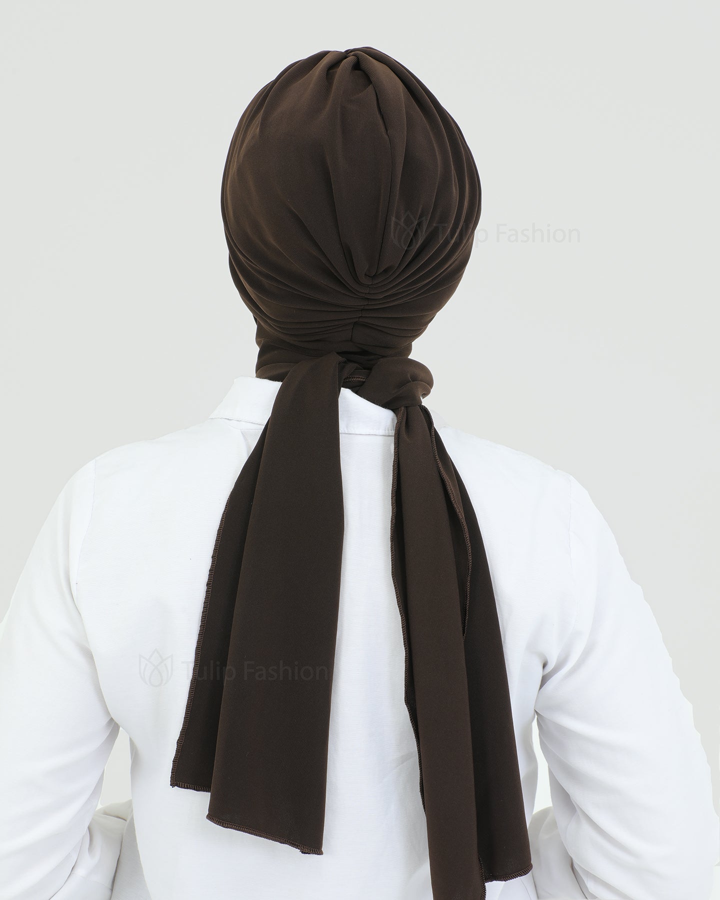 Turban with shawl - Tulin - Dark Brown