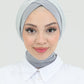 Turban with shawl - Tamara - Gray