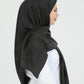 Hijab - Square Viskon 120 cm - Black