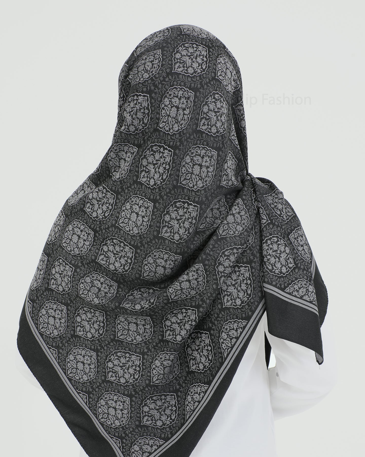 Hijab - Square Viskon 120 cm - Dark Gray