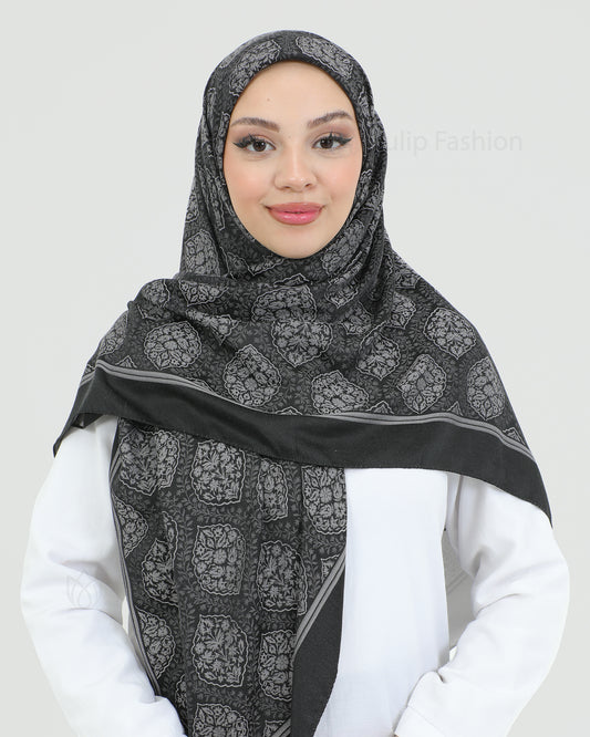 Hijab - Square Viskon 120 cm - Dark Gray