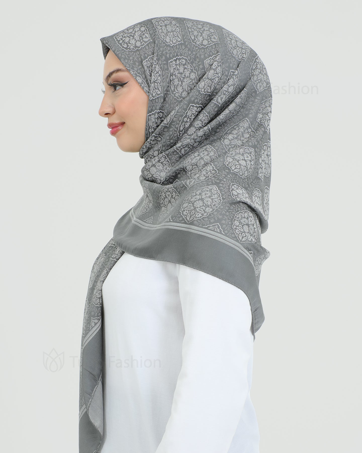 Hijab - Square Viskon 120 cm - Gray