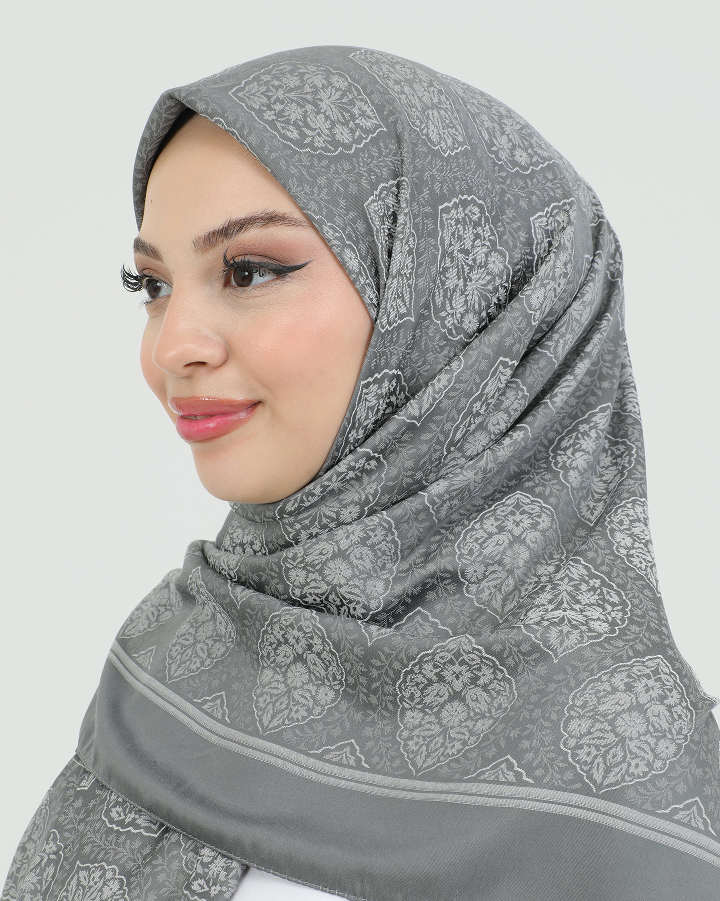 Hijab - Square Viskon 120 cm - Gray