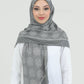 Hijab - Square Viskon 120 cm - Gray