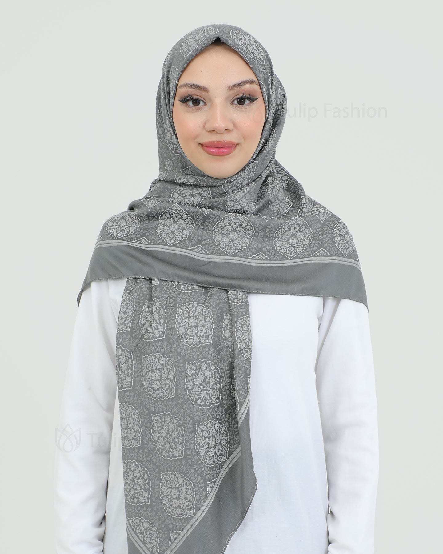 Hijab - Square Viskon 120 cm - Gray