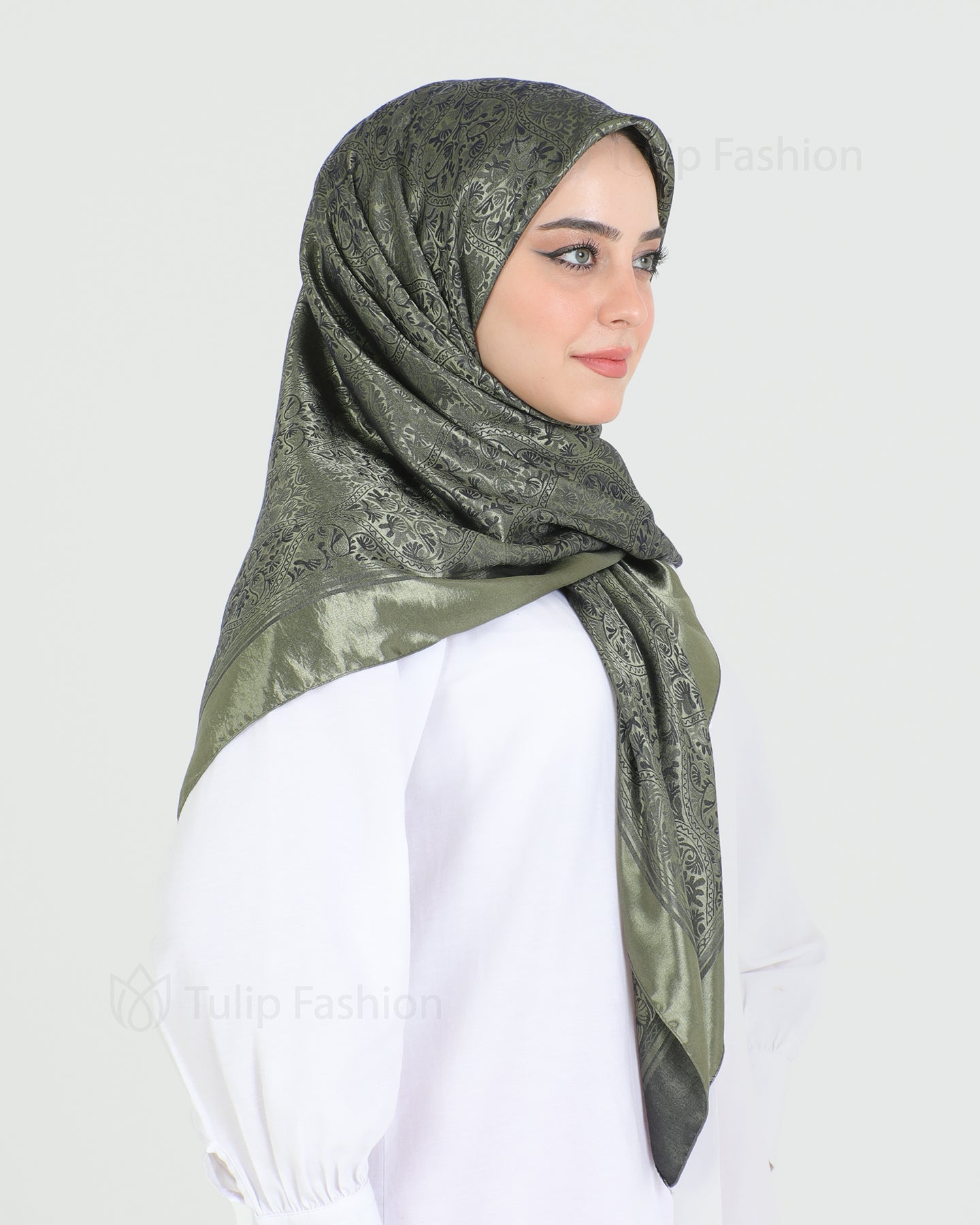 Hijab - Square Viskon 120 cm - Green