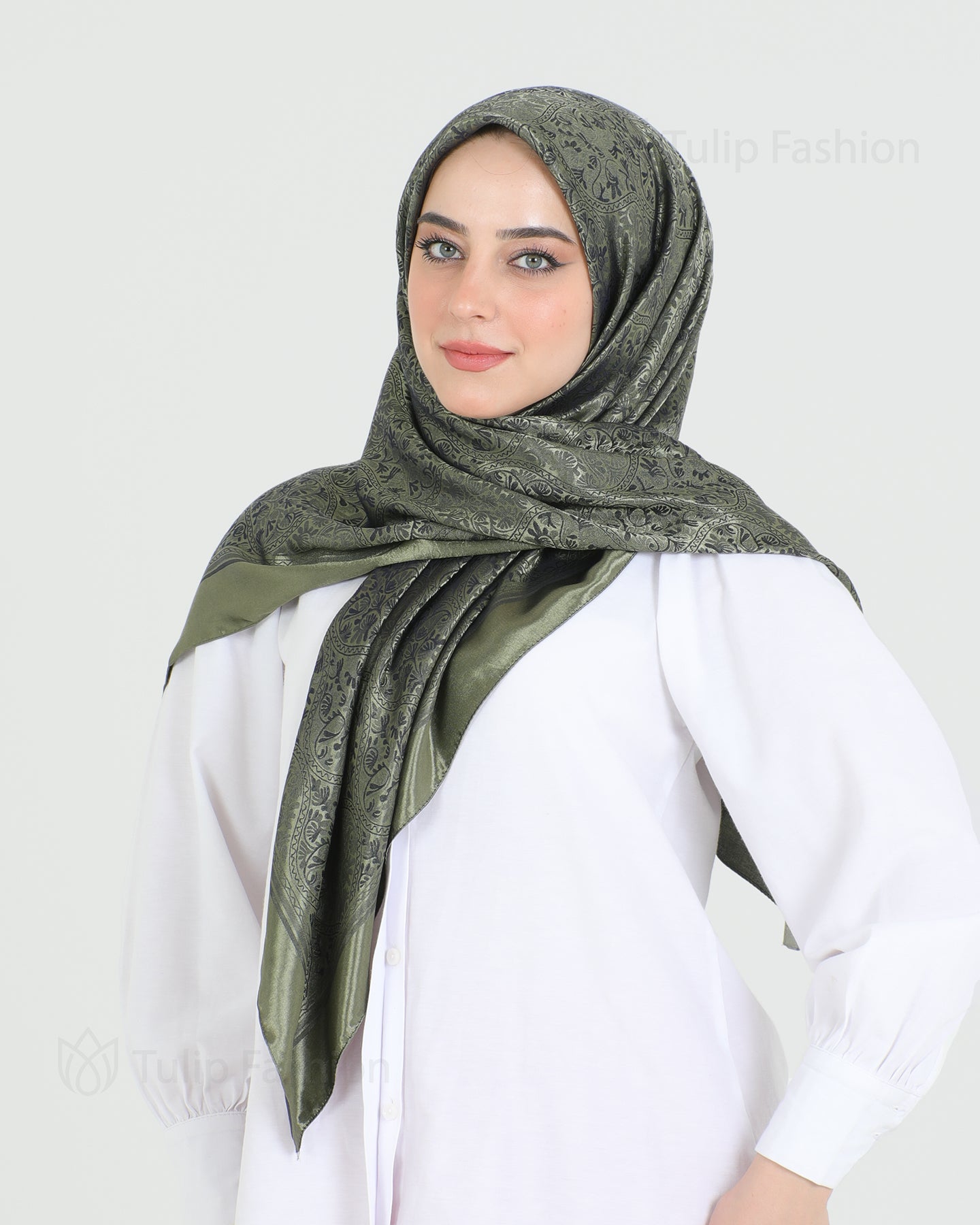 Hijab - Square Viskon 120 cm - Green