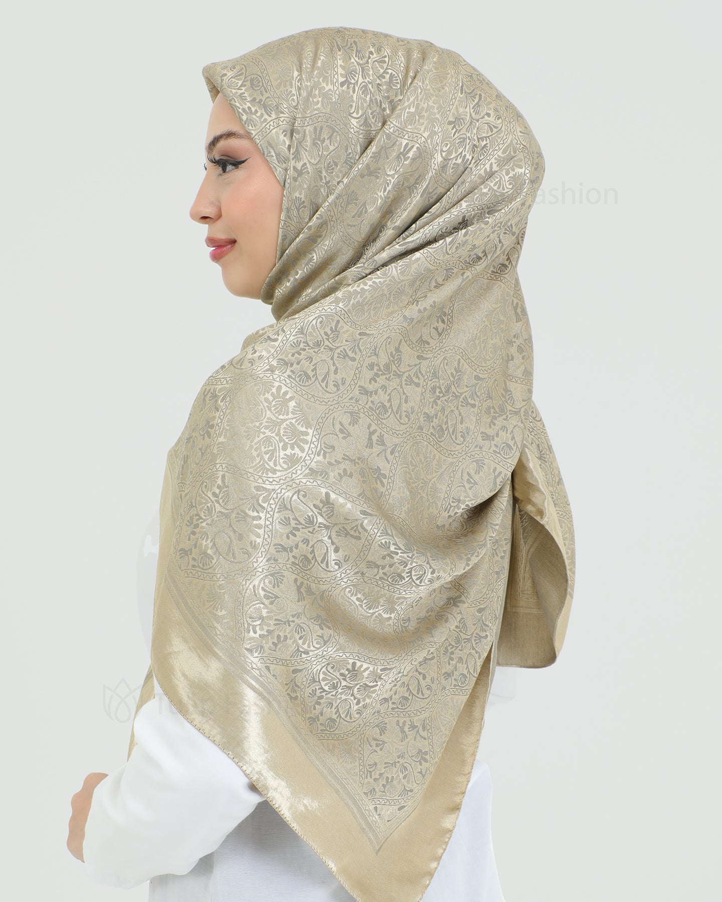 Hijab - Square Viskon 120 cm - Beige