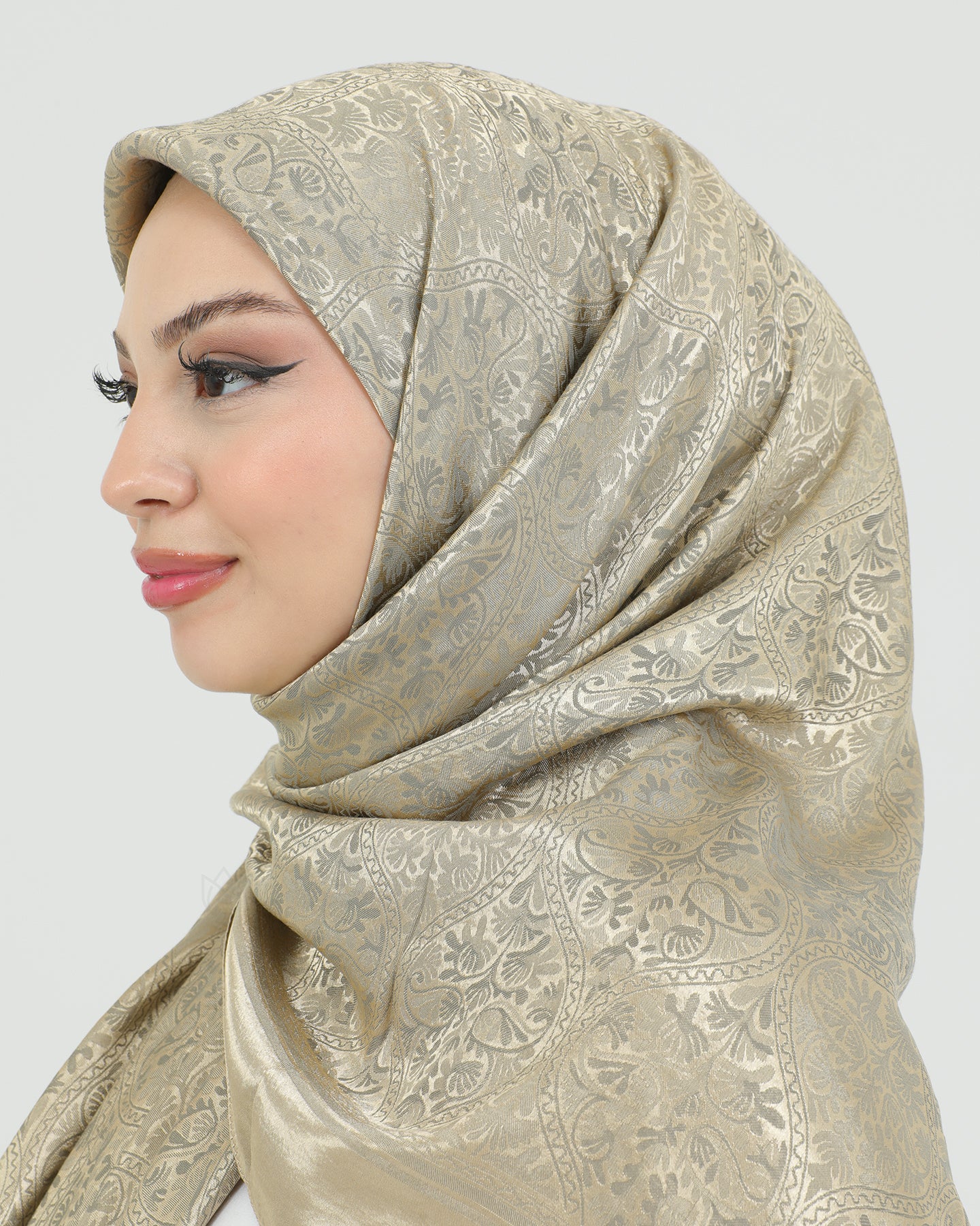 Hijab - Square Viskon 120 cm - Beige