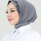 Hijab - Instant Lycra Leaf - Gray