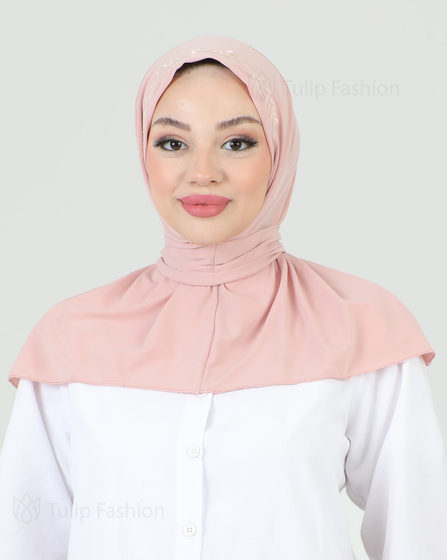 Hijab - Instant Lycra Leaf - Pink