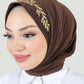 Hijab - Instant Lycra Leaf - Dark Brown